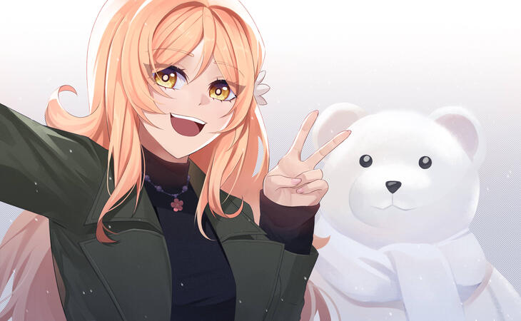 Happy Holidays from Vi and snowbear Sweets by @shaivify (Twitter)